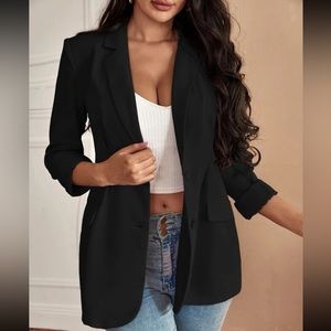 SHEIN prive’ Lapel neck single breasted blazer.